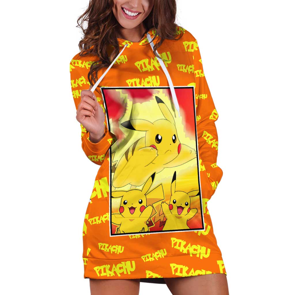 Pika Pika Chu - Pokémon Hoodie Dress Anime Style