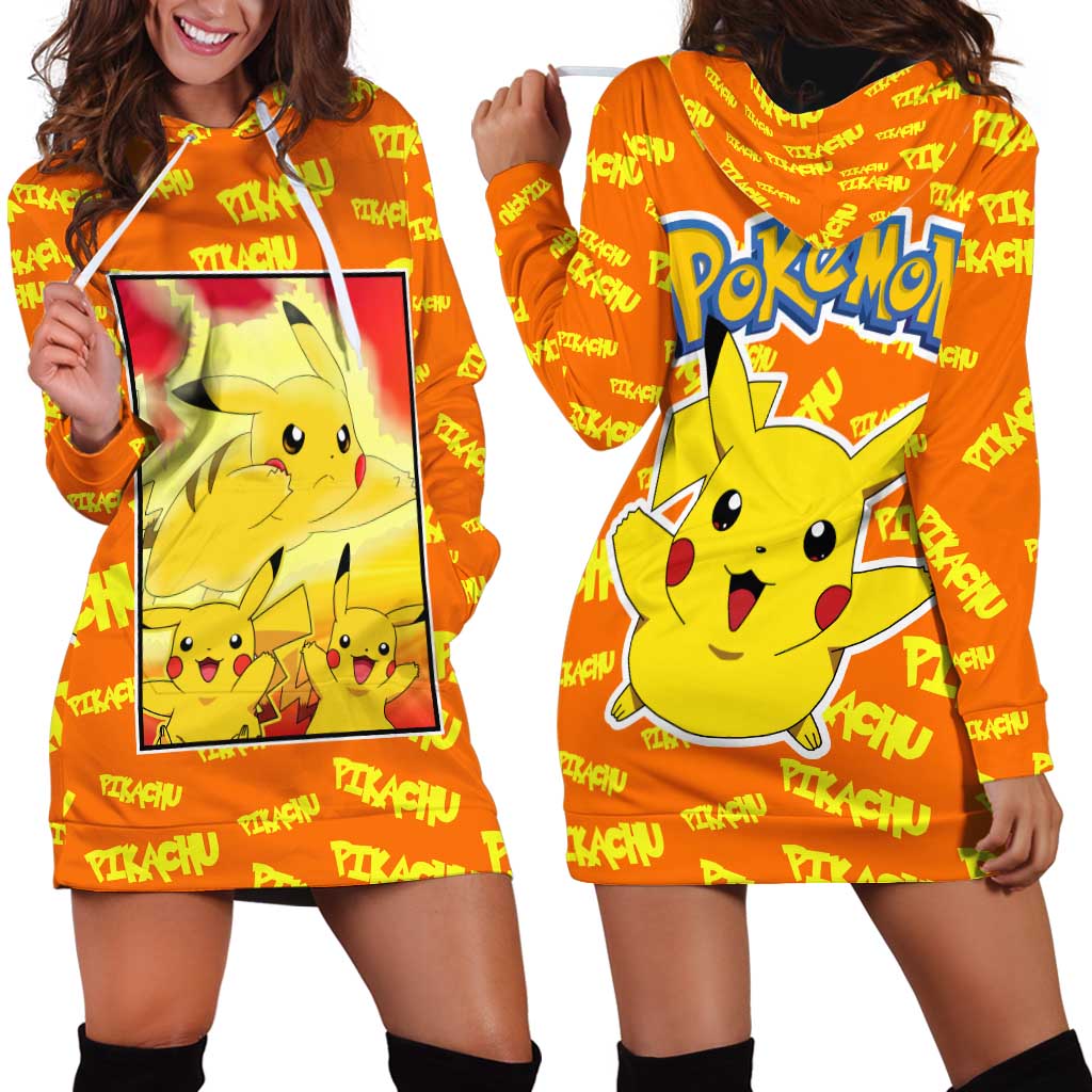 Pika Pika Chu - Pokémon Hoodie Dress Anime Style