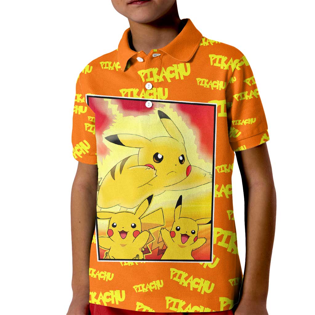 Pika Pika Chu - Pokémon Kid Polo Shirt Anime Style