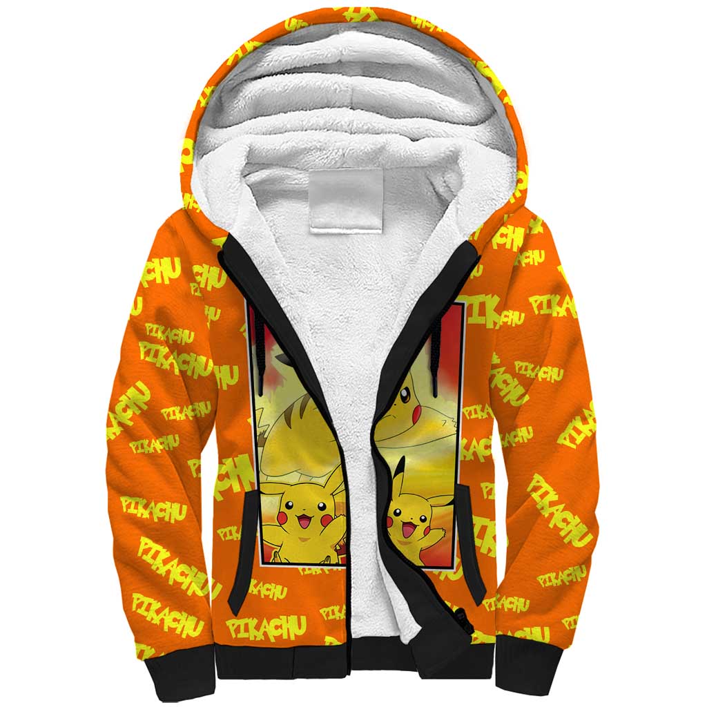 Pika Pika Chu - Pokémon Sherpa Hoodie Anime Style
