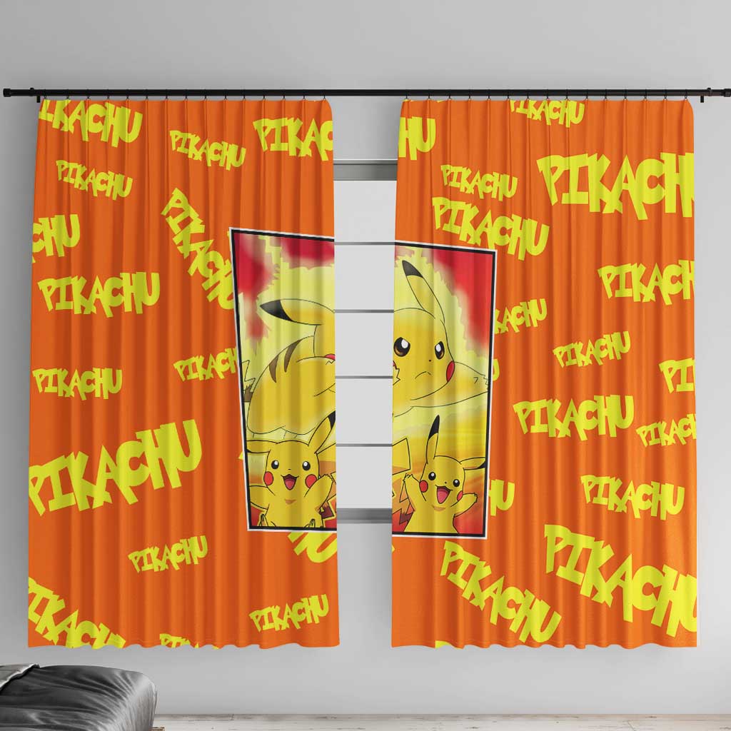 Pika Pika Chu - Pokémon Window Curtain Anime Style