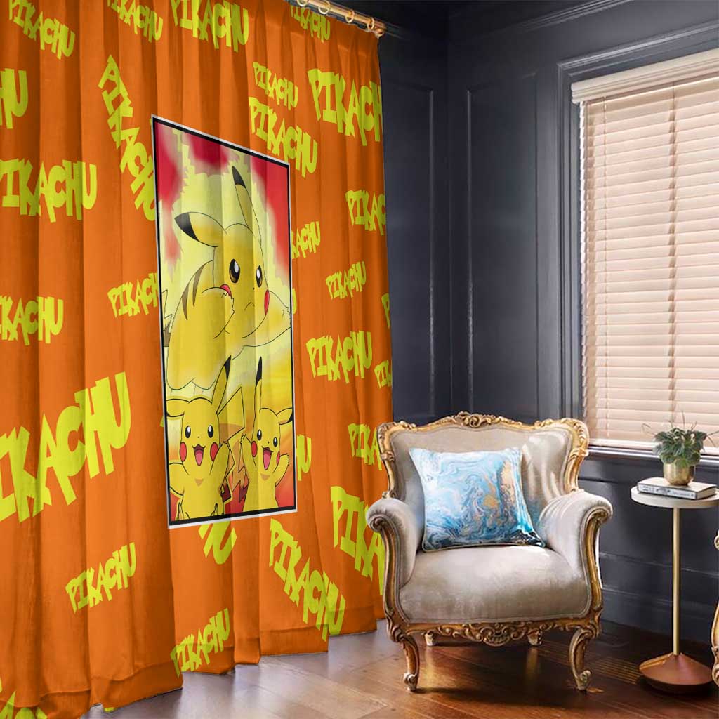 Pika Pika Chu - Pokémon Window Curtain Anime Style