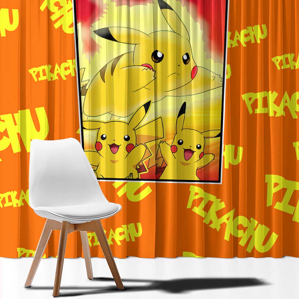 Pika Pika Chu - Pokémon Window Curtain Anime Style