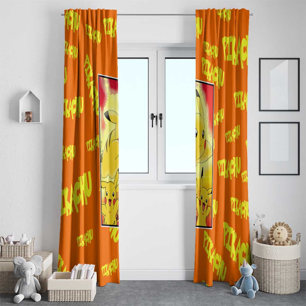 Pika Pika Chu - Pokémon Window Curtain Anime Style