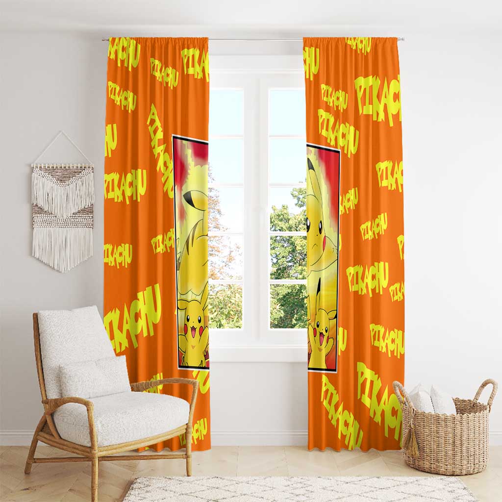 Pika Pika Chu - Pokémon Window Curtain Anime Style
