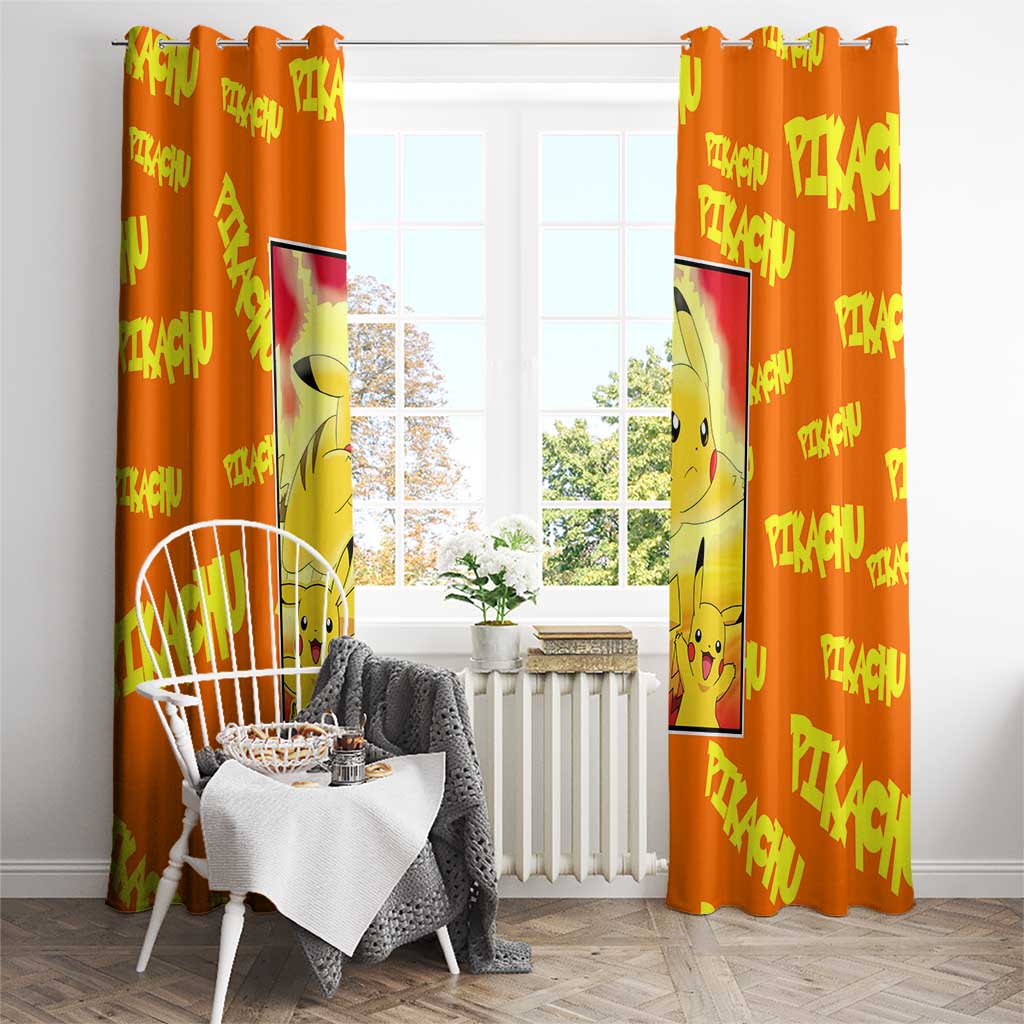 Pika Pika Chu - Pokémon Window Curtain Anime Style