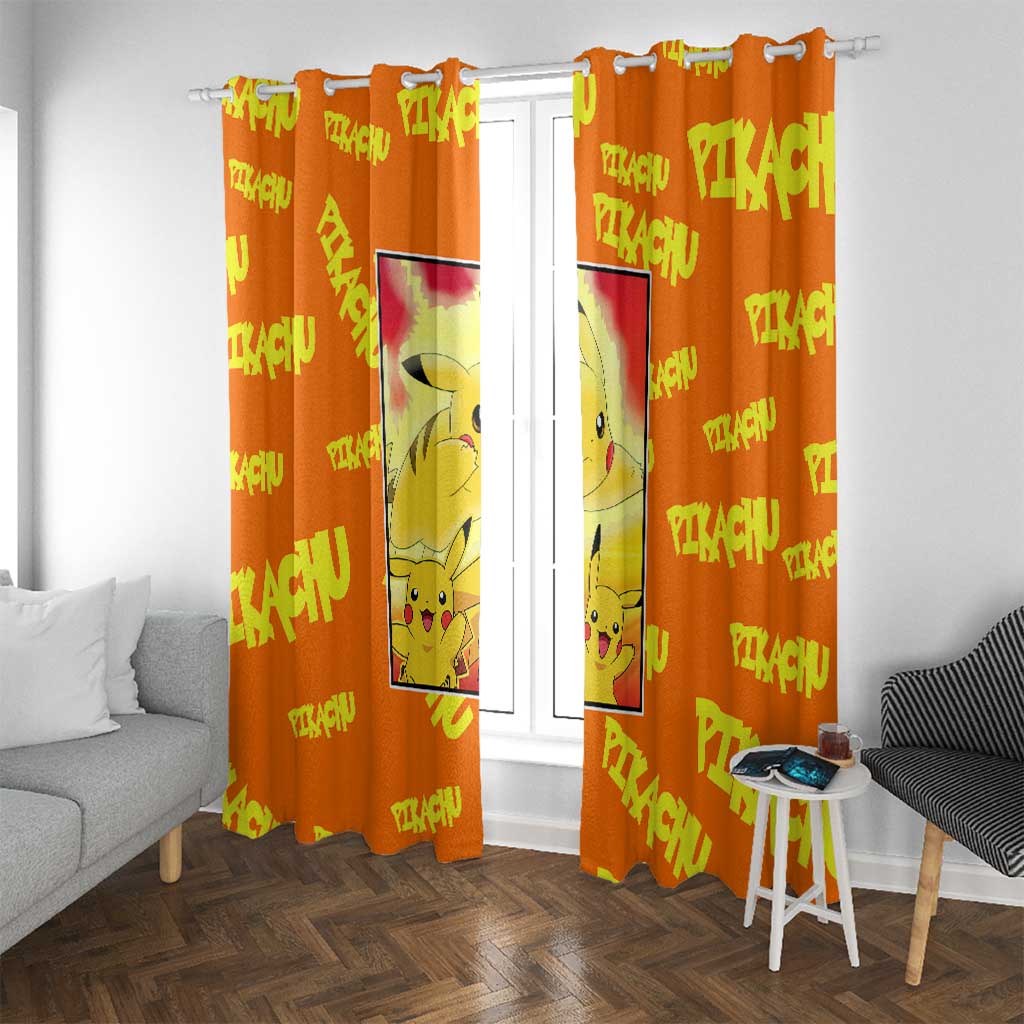 Pika Pika Chu - Pokémon Window Curtain Anime Style
