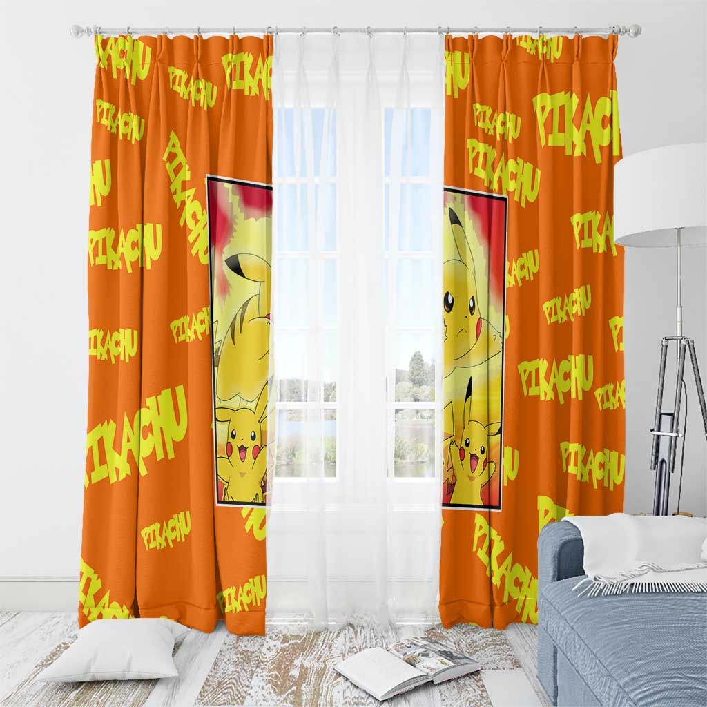 Pika Pika Chu - Pokémon Window Curtain Anime Style