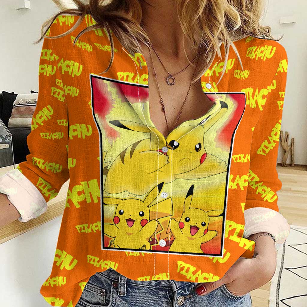 Pika Pika Chu - Pokémon Women Casual Shirt Anime Style