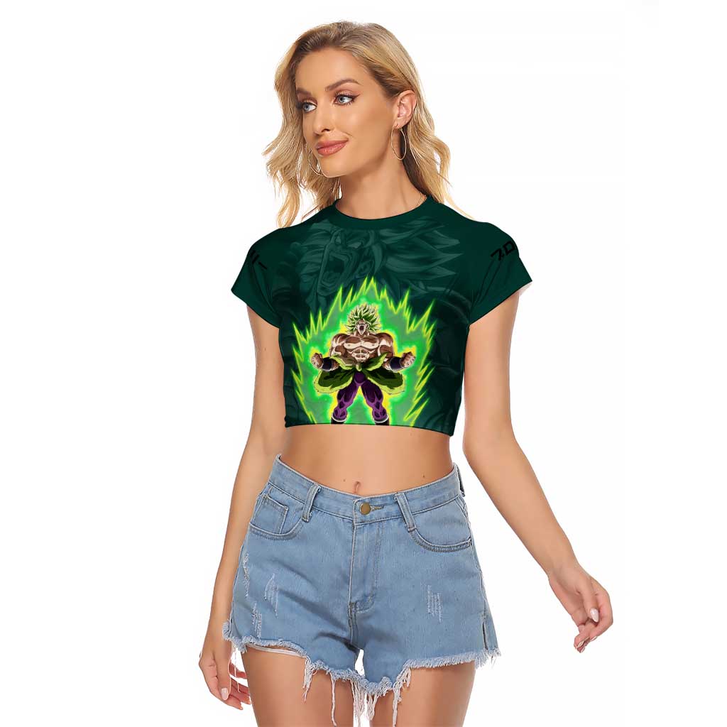 Broly - Dragon Ball Raglan Cropped T Shirt Anime Style