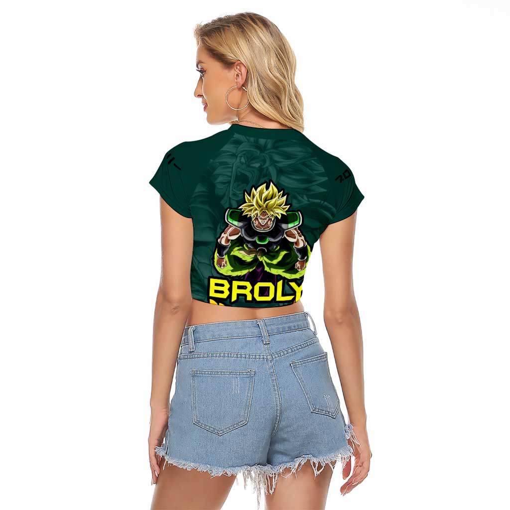 Broly - Dragon Ball Raglan Cropped T Shirt Anime Style