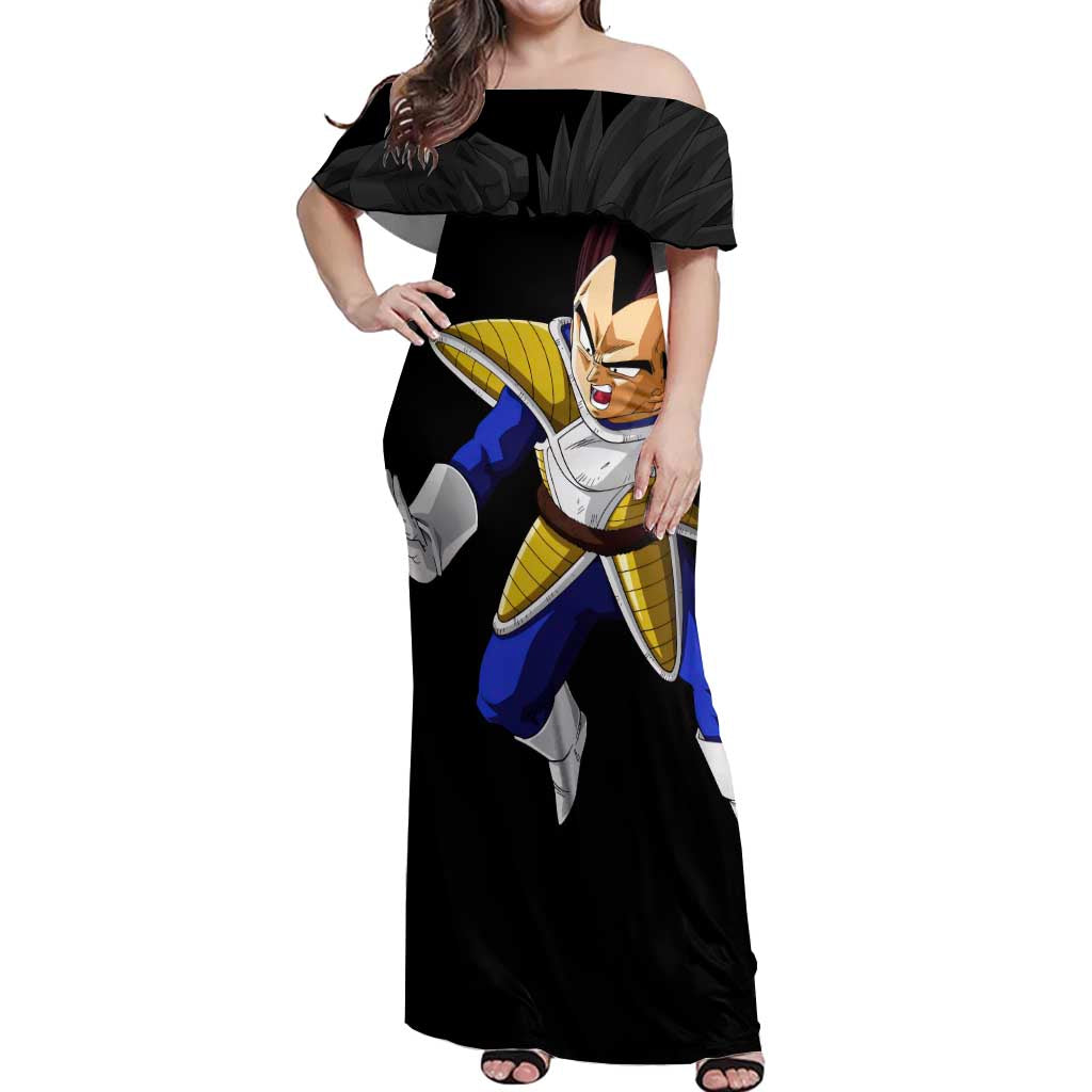 Vegeta - Dragon Ball Off Shoulder Maxi Dress Anime Style