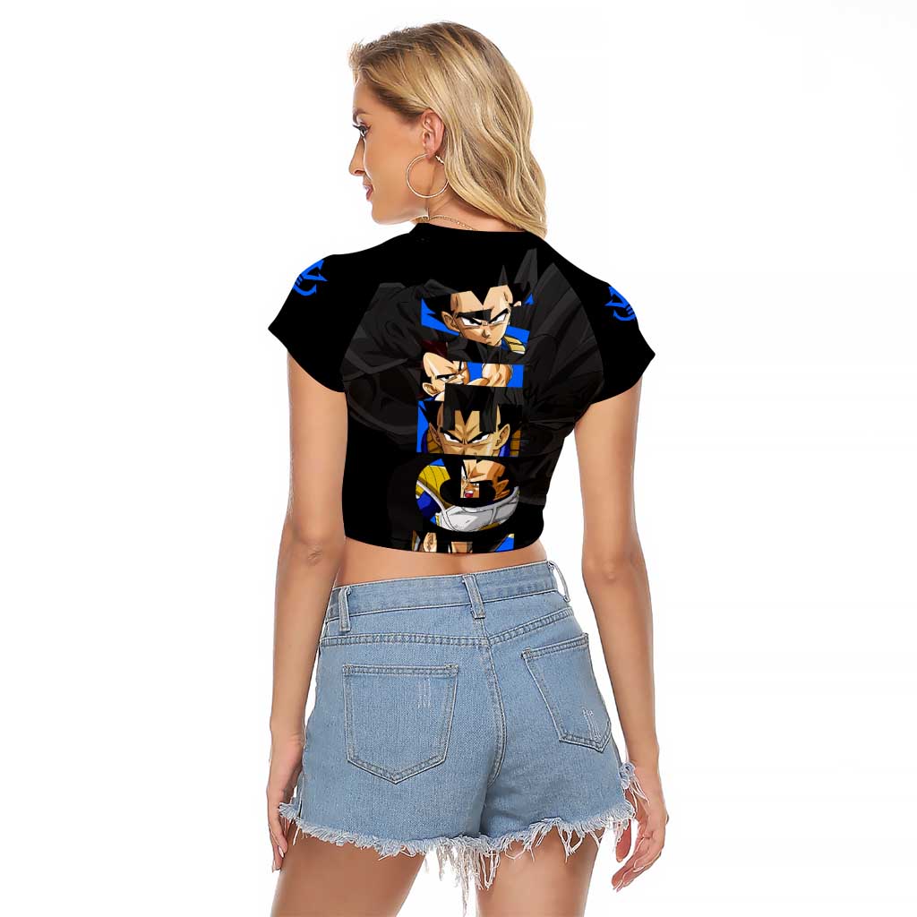 Vegeta - Dragon Ball Raglan Cropped T Shirt Anime Style