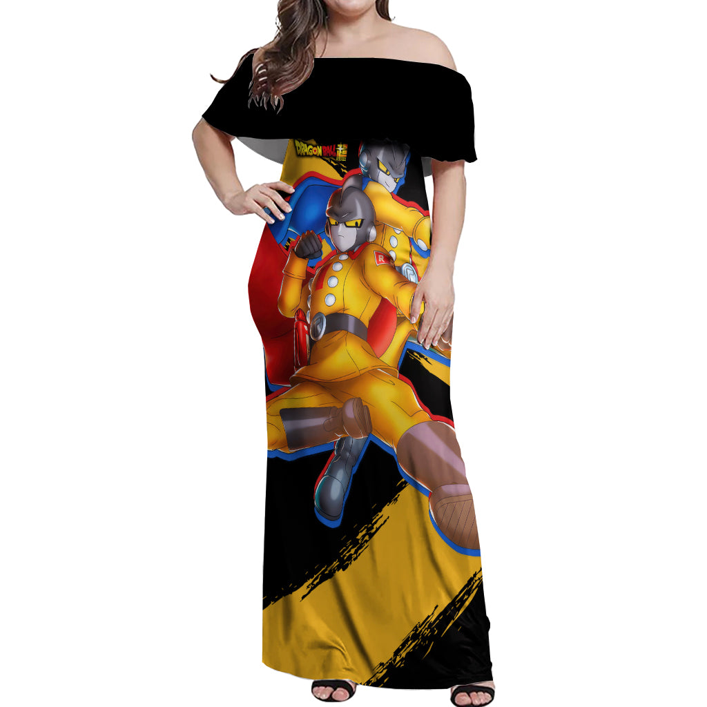 Gamma 1 and Gamma 2 Off Shoulder Maxi Dress Dragon Ball Super