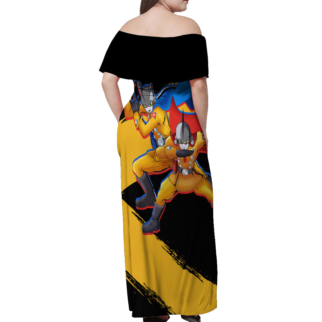 Gamma 1 and Gamma 2 Off Shoulder Maxi Dress Dragon Ball Super