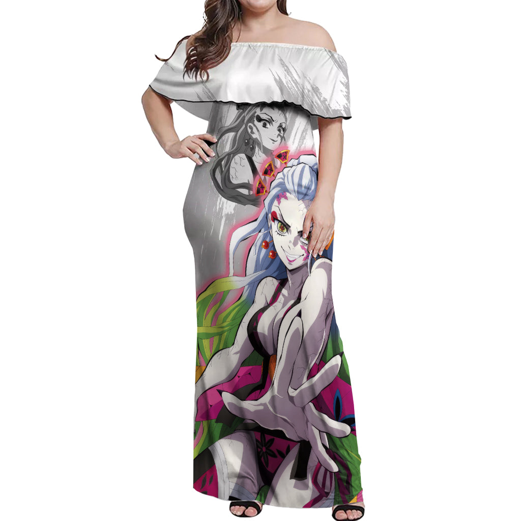 Daki Off Shoulder Maxi Dress Demon Slayer
