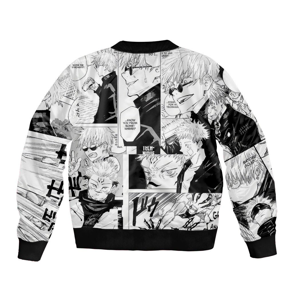 Satoru Gojo  - Jujutsu Kaisen Bomber Jacket Mix Manga Shirts