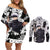 Satoru Gojo  - Jujutsu Kaisen Couples Matching Off Shoulder Short Dress and Long Sleeve Button Shirt Mix Manga Shirts
