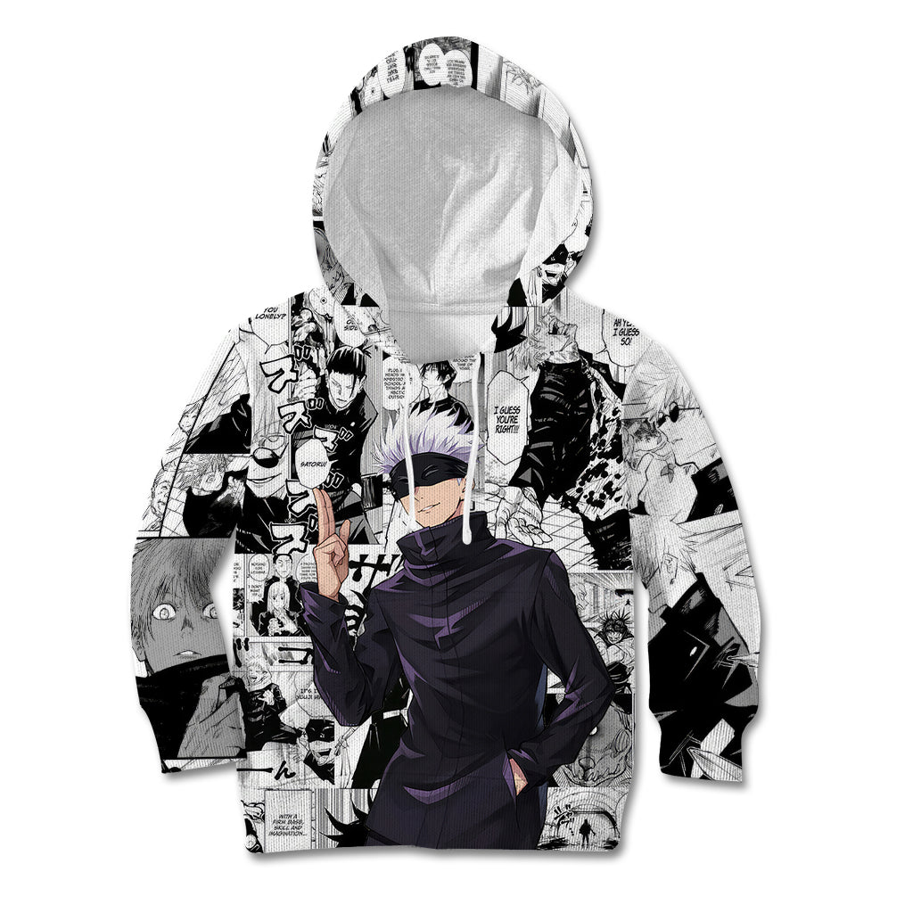 Satoru Gojo  - Jujutsu Kaisen Kid Hoodie Mix Manga Shirts