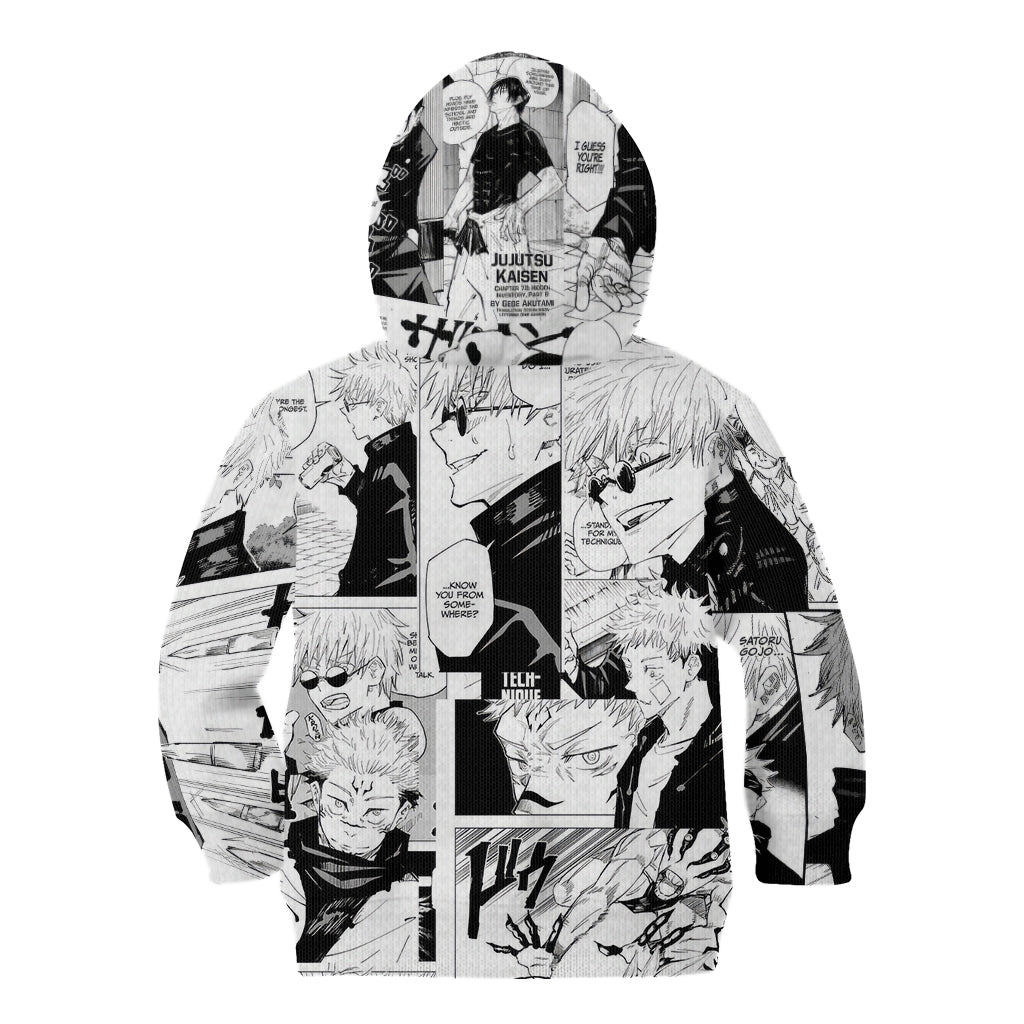 Satoru Gojo  - Jujutsu Kaisen Kid Hoodie Mix Manga Shirts