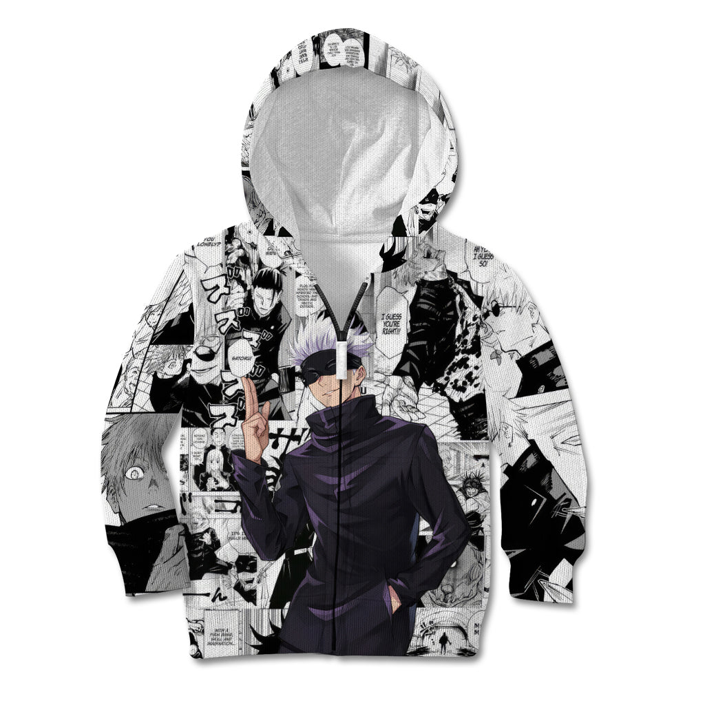 Satoru Gojo  - Jujutsu Kaisen Kid Hoodie Mix Manga Shirts