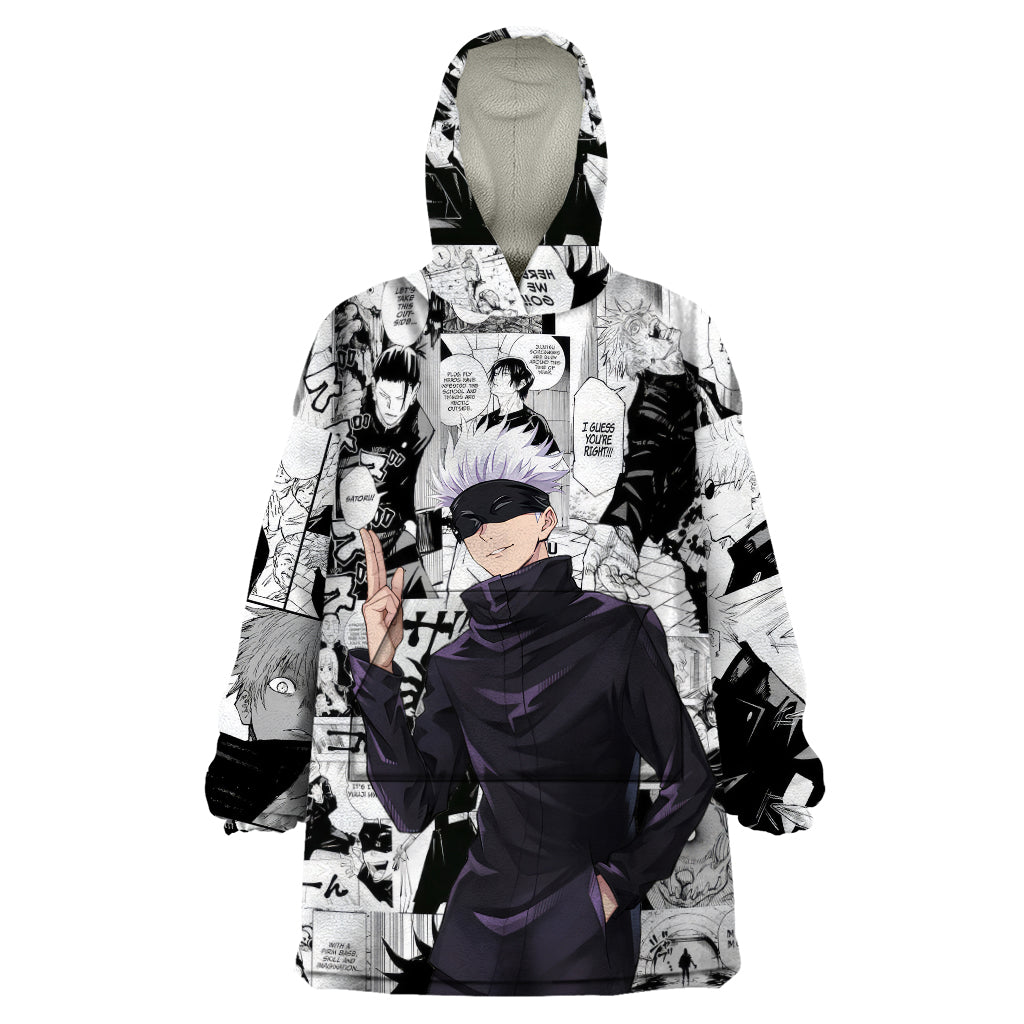 Satoru Gojo  - Jujutsu Kaisen Wearable Blanket Hoodie Mix Manga Shirts