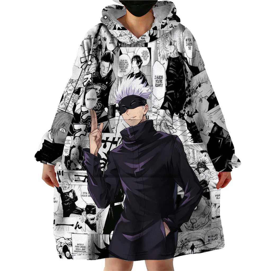Satoru Gojo  - Jujutsu Kaisen Wearable Blanket Hoodie Mix Manga Shirts