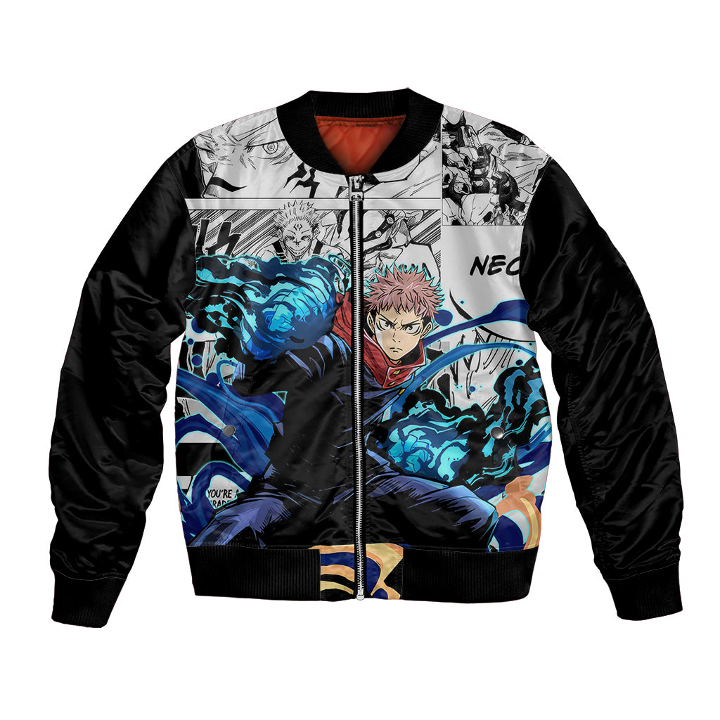Yuji Itadori - Jujutsu Kaisen Bomber Jacket Manga Style