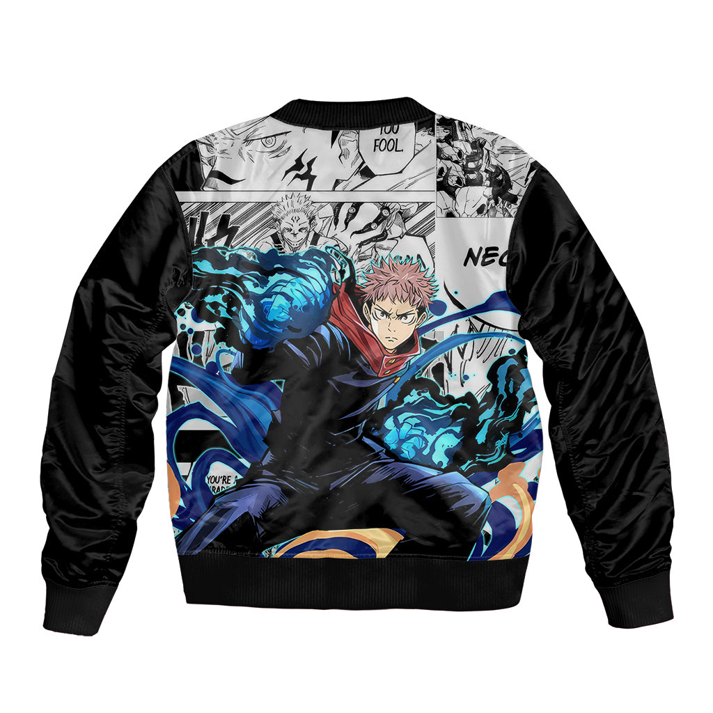 Yuji Itadori - Jujutsu Kaisen Bomber Jacket Manga Style