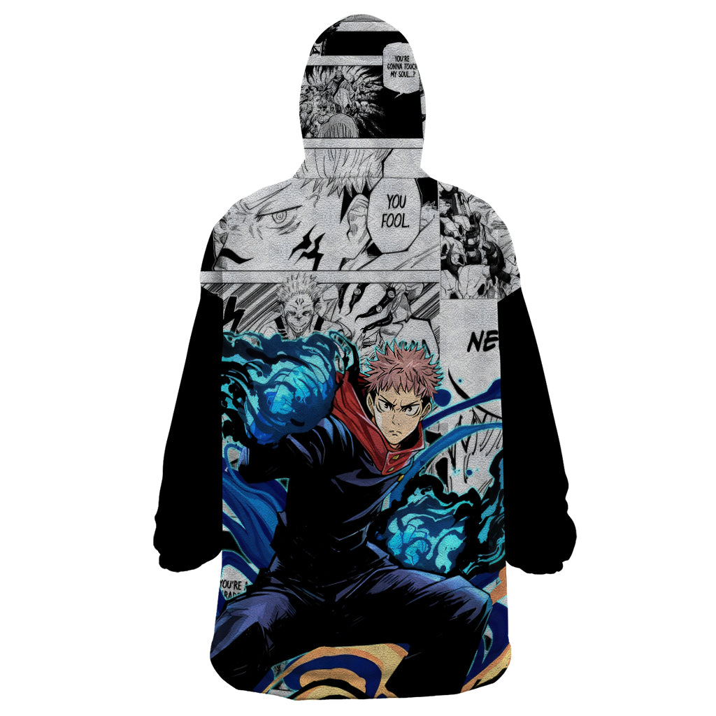 Yuji Itadori - Jujutsu Kaisen Wearable Blanket Hoodie Manga Style