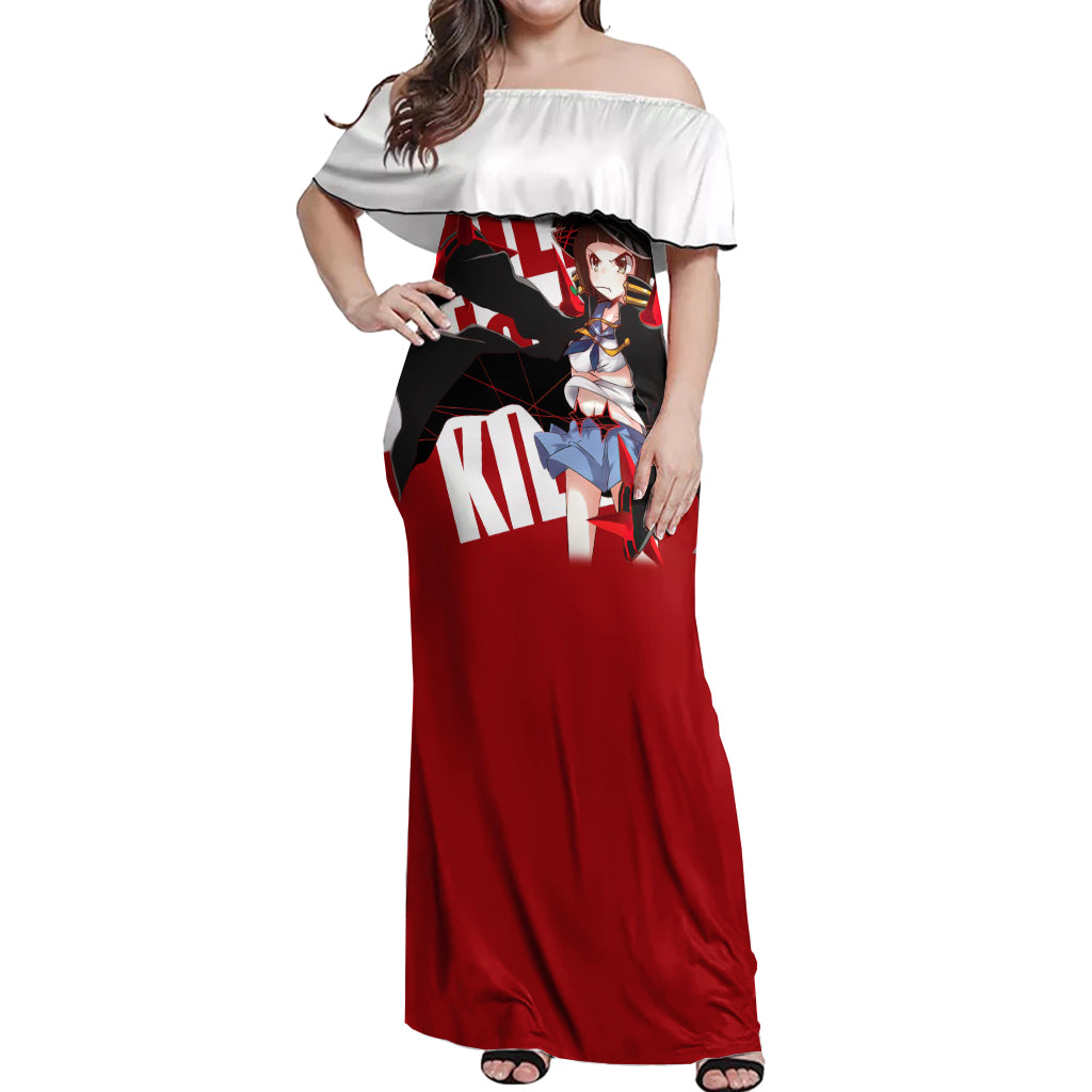 Mankanshoku Mako Off Shoulder Maxi Dress Kill la Kill