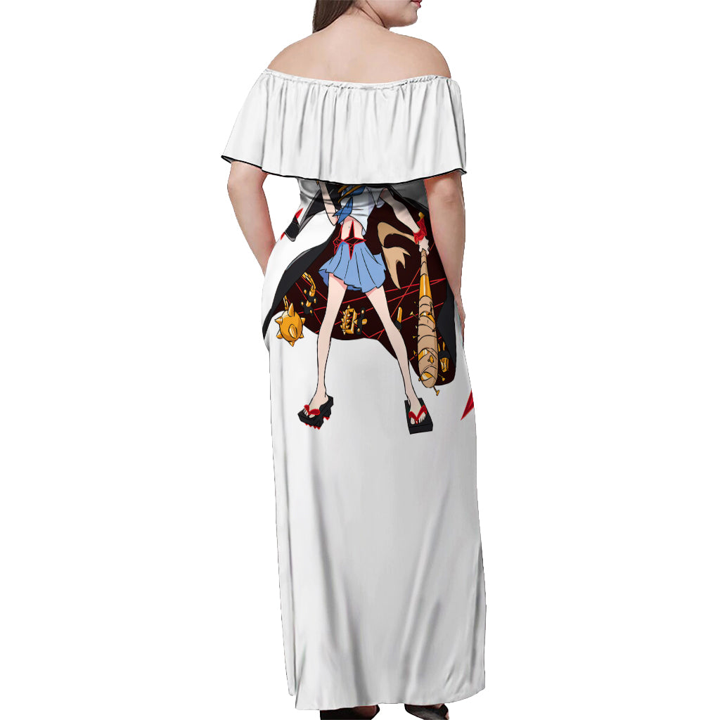 Mankanshoku Mako Off Shoulder Maxi Dress Kill la Kill