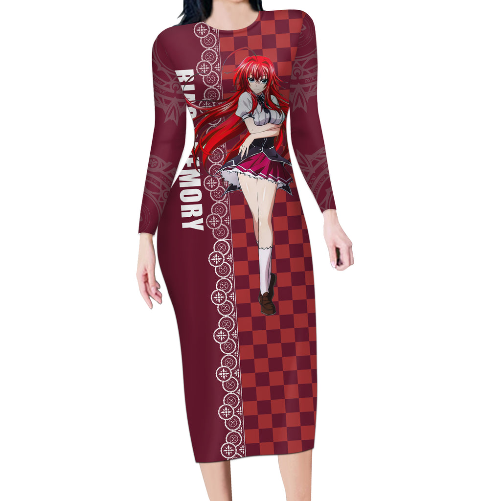 Rias Gremory Long Sleeve Bodycon Dress High School DxD Anime