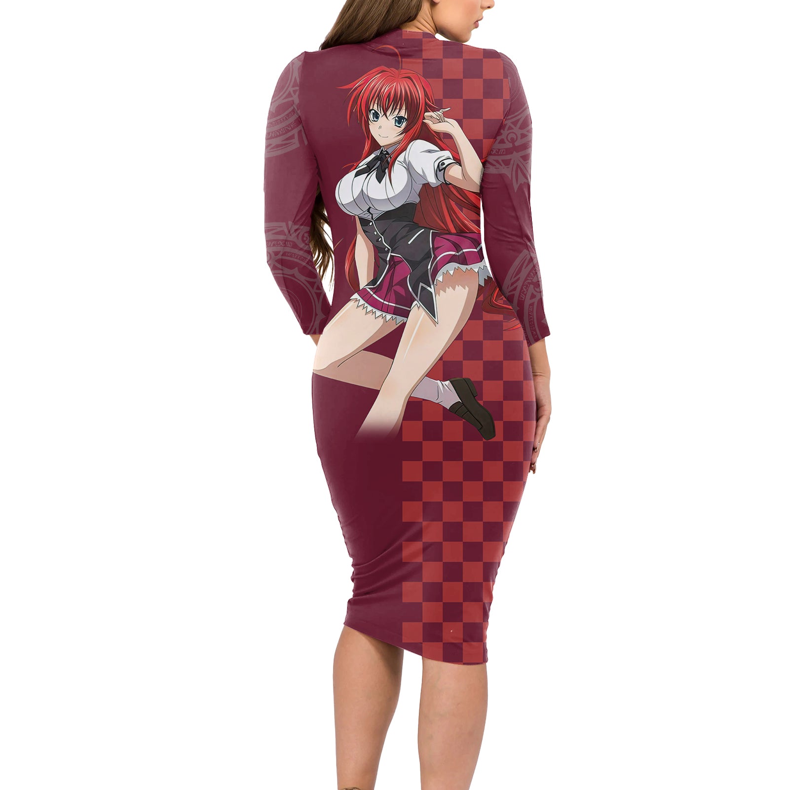 Rias Gremory Long Sleeve Bodycon Dress High School DxD Anime