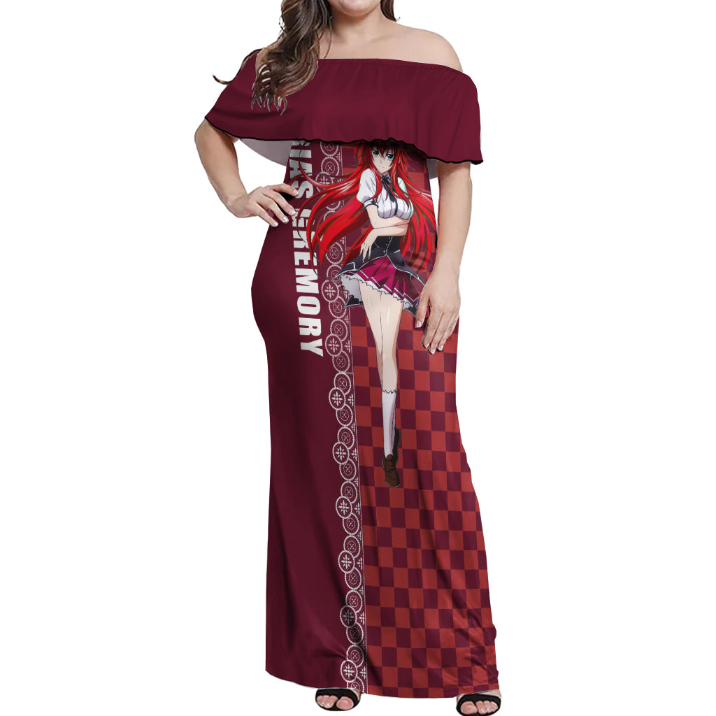 Rias Gremory Off Shoulder Maxi Dress High School DxD Anime