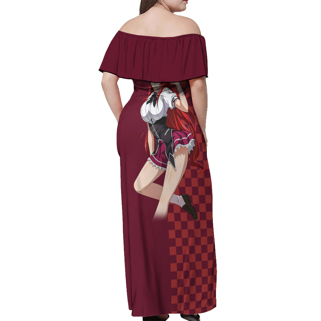 Rias Gremory Off Shoulder Maxi Dress High School DxD Anime