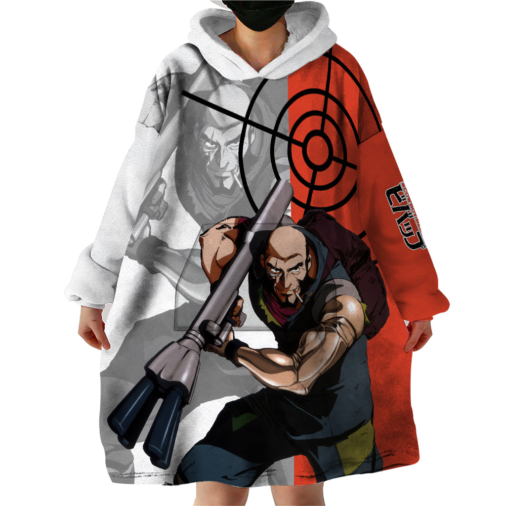 Jet Black Cowboy Bebop Wearable Blanket Hoodie Anime Style