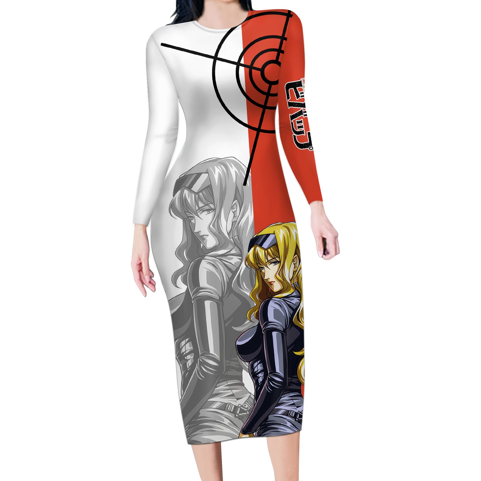 Julia Cowboy Bebop Long Sleeve Bodycon Dress Anime Style