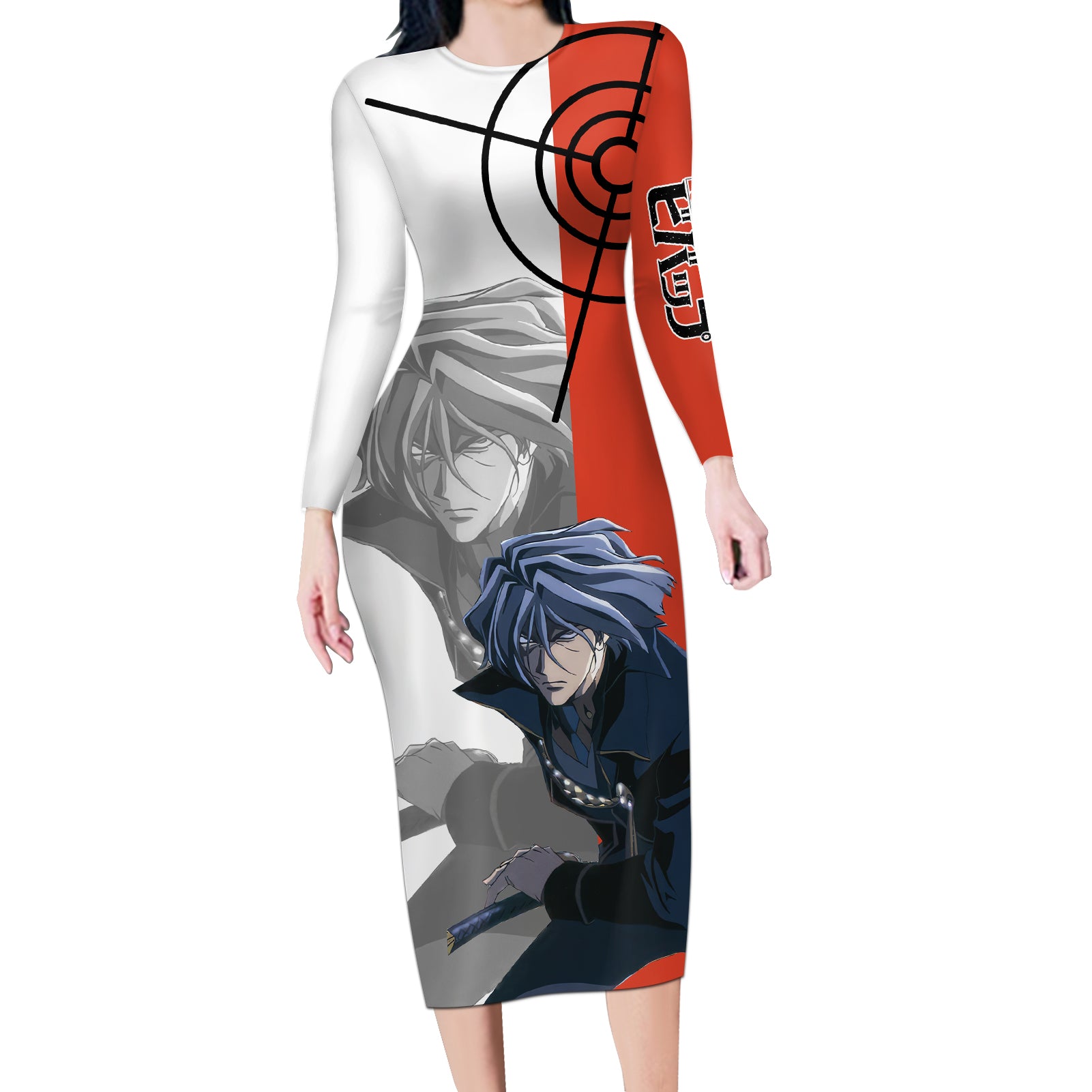 Vicious Cowboy Bebop Long Sleeve Bodycon Dress Anime Style
