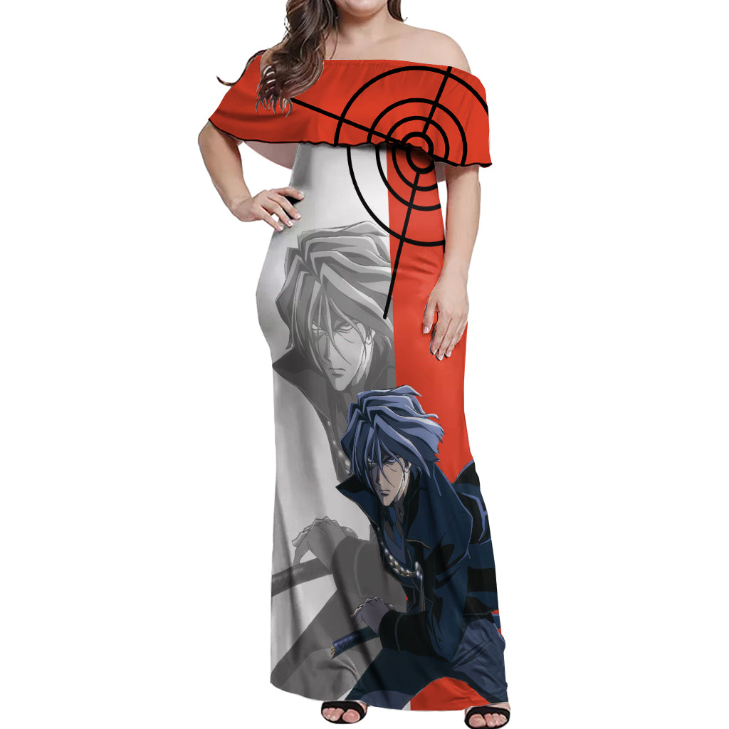 Vicious Cowboy Bebop Off Shoulder Maxi Dress Anime Style