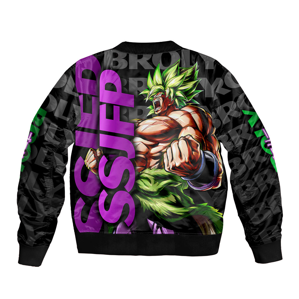 Super Saijan Broly - Dragon Ball Bomber Jacket Anime Mix Pattern Style