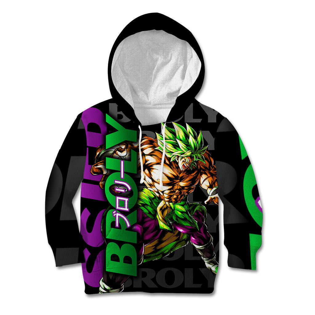 Super Saijan Broly - Dragon Ball Kid Hoodie Anime Mix Pattern Style