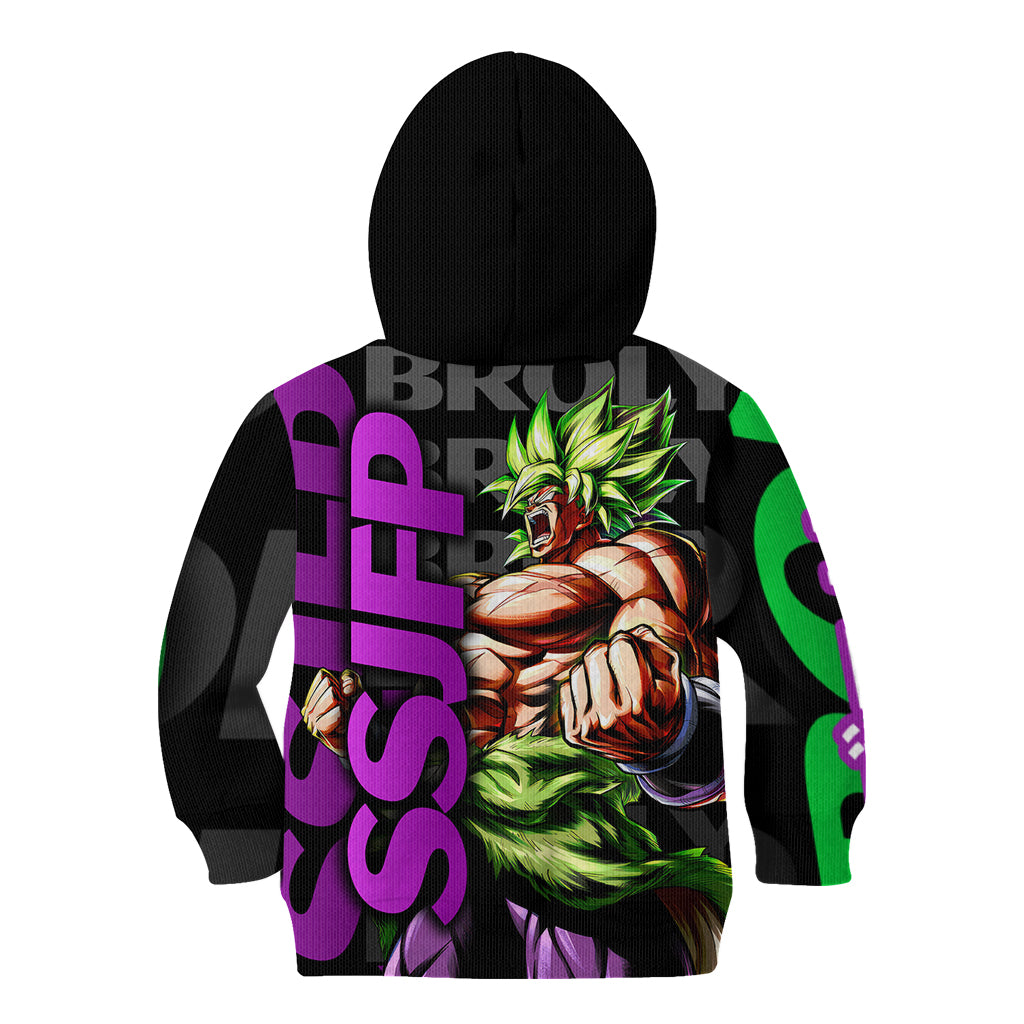 Super Saijan Broly - Dragon Ball Kid Hoodie Anime Mix Pattern Style