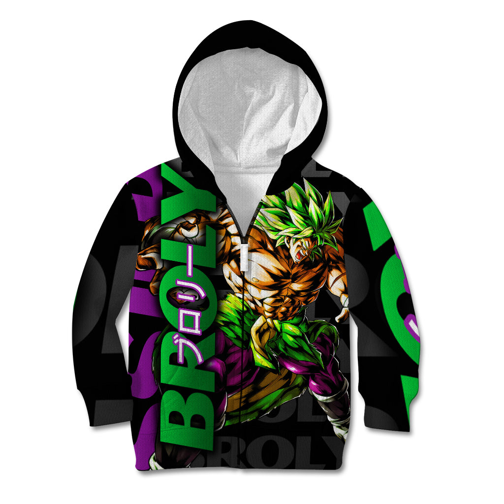 Super Saijan Broly - Dragon Ball Kid Hoodie Anime Mix Pattern Style