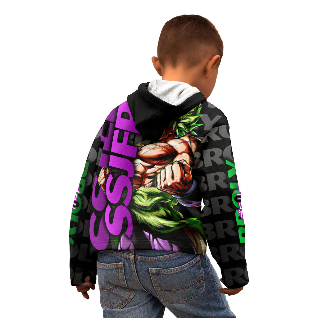 Super Saijan Broly - Dragon Ball Kid Hoodie Anime Mix Pattern Style