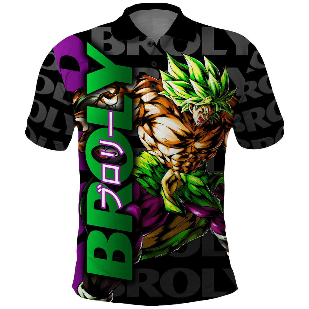 Super Saijan Broly - Dragon Ball Polo Shirt Anime Mix Pattern Style