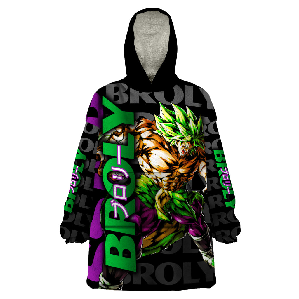 Super Saijan Broly - Dragon Ball Wearable Blanket Hoodie Anime Mix Pattern Style