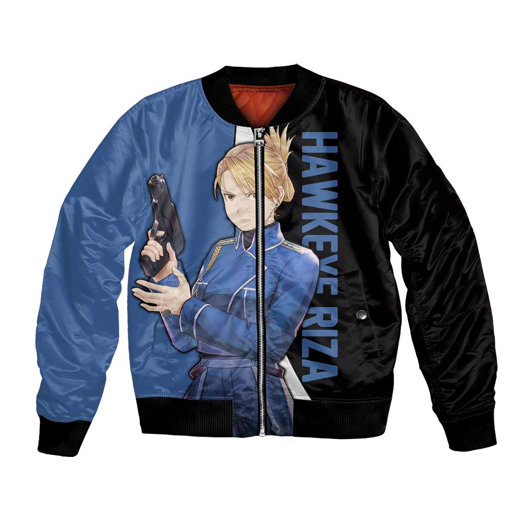 Hawkeye Riza - Fullmetal Alchemist Bomber Jacket Anime Style - The Mazicc