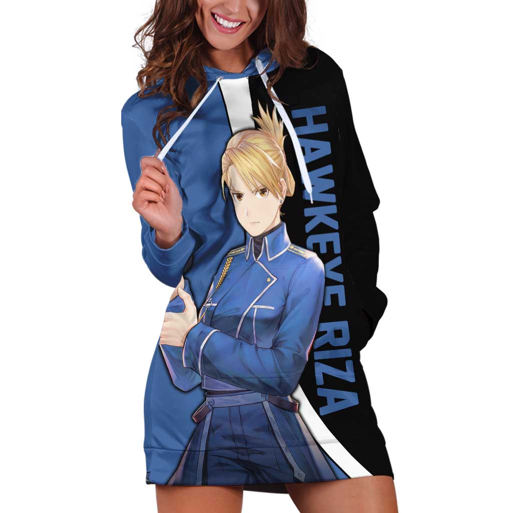 Hawkeye Riza - Fullmetal Alchemist Hoodie Dress Anime Style - The Mazicc