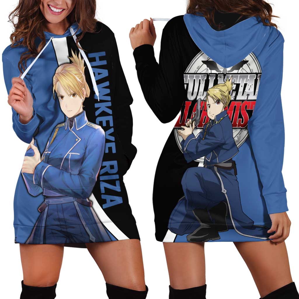 Hawkeye Riza - Fullmetal Alchemist Hoodie Dress Anime Style - The Mazicc